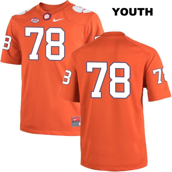Youth Clemson Tigers #78 Chandler Reeves Stitched Orange Authentic Nike No Name NCAA College Football Jersey KDI7646SS